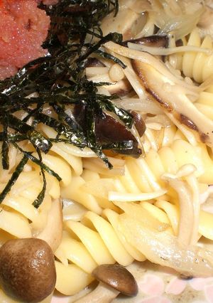 明太子とキノコの和風パスタ♪-レシピのメイン写真