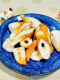とりあえずの竹輪オリーブオイル炒め♪-レシピのメイン写真