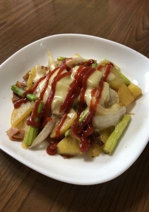玉ねぎとじゃがいものチーズケチャップ焼き-レシピのメイン写真