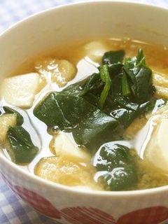 ほうれん草と豆腐の味噌汁♪-レシピのメイン写真