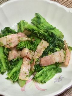 菜の花とベーコンのバターソテー-レシピのメイン写真