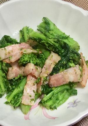 菜の花とベーコンのバターソテー-レシピのメイン写真