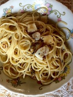 魚介とエリンギのアヒージョパスタ-レシピのメイン写真