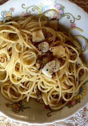 魚介とエリンギのアヒージョパスタ-レシピのメイン写真