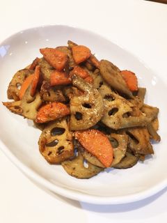 人参と蓮根のごまきんぴら-レシピのメイン写真
