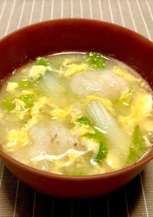 寒い時♡とろろ芋と白菜のかき玉味噌汁-レシピのメイン写真