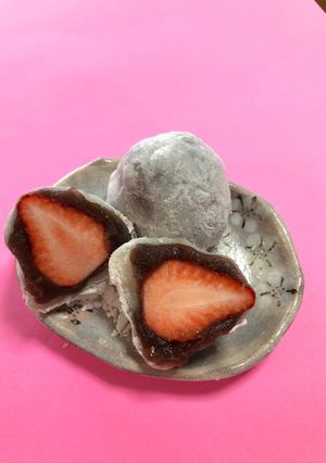 余った正月のお餅でいちご大福-レシピのメイン写真