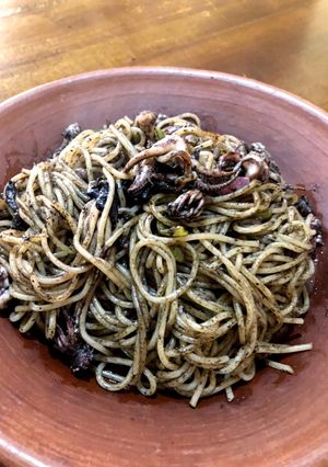 ホタルイカでイカ墨パスタ-レシピのメイン写真