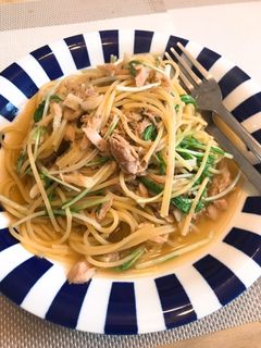 水菜とツナのさっぱりパスタ-レシピのメイン写真