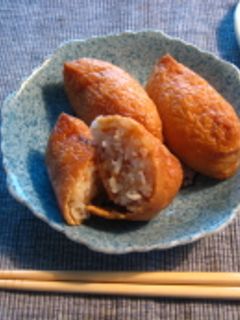 みょうが鶏そぼろいなり寿司-レシピのメイン写真