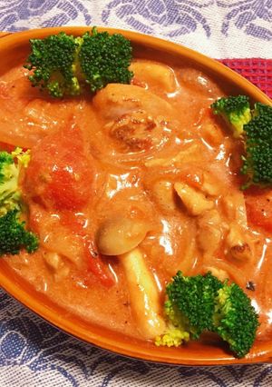 *鶏肉ときのこのトマトクリームシチュー*-レシピのメイン写真