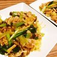 豚バラと小松菜のあんかけ焼きそば
