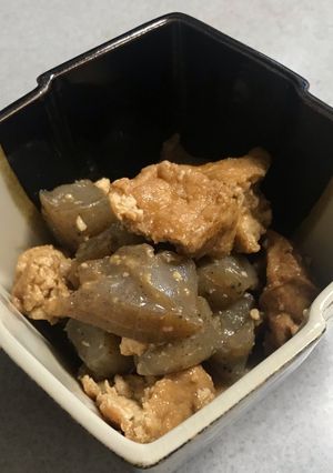 厚揚げとこんにゃくの味噌煮-レシピのメイン写真