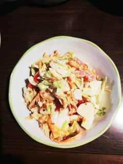 鶏そぼろ入りトマトマヨサラダ★★-レシピのメイン写真