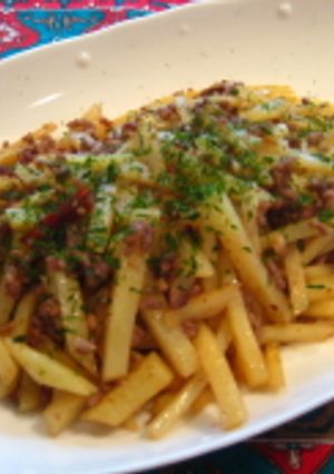 挽肉とじゃがいものピリ辛味ぽん炒め-レシピのメイン写真