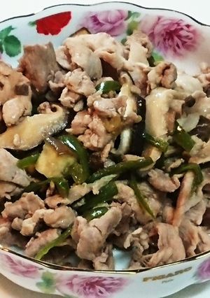 豚肩ロースと茄子とピーマンの和風蒸し炒め-レシピのメイン写真