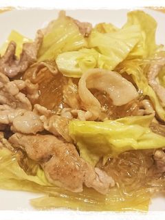 豚こまと春雨とキャベツの炒め物-レシピのメイン写真