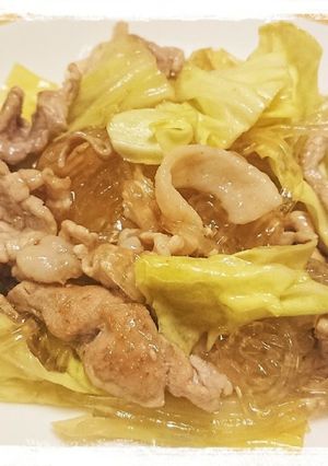 豚こまと春雨とキャベツの炒め物-レシピのメイン写真