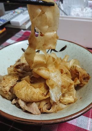 大根の皮でカレーうどん風-レシピのメイン写真