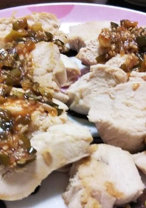 鶏胸肉deやみつきピリ辛ねぎ醤油♡-レシピのメイン写真