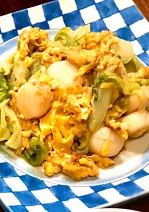 レタスたまごホタテ炒め-レシピのメイン写真