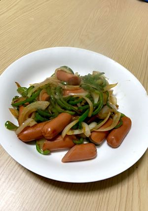 ウインナーとピーマンの炒め物-レシピのメイン写真