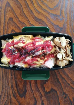 旦那弁当45『オムライスもどき丼』-レシピのメイン写真