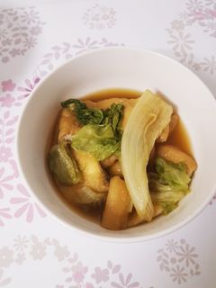 油揚げとレタスの煮物-レシピのメイン写真