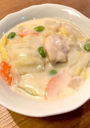 白菜と大根と鶏肉のクリーム煮-レシピのメイン写真