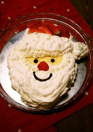 もふもふおひげのサンタさんケーキ-レシピのメイン写真