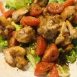 鶏もも肉とプチトマトのレモン炒め