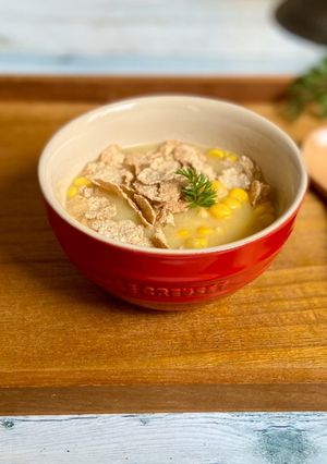 栄養満点☆粒コーンスープにコーンフレーク-レシピのメイン写真