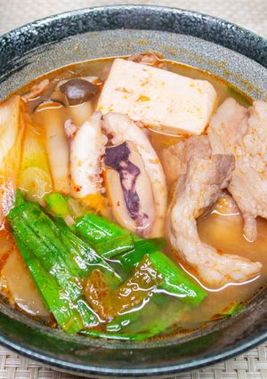 いかゲソのキムチ鍋-レシピのメイン写真