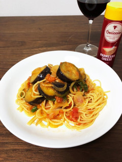 簡単!ナスとトマトのパスタ-レシピのメイン写真