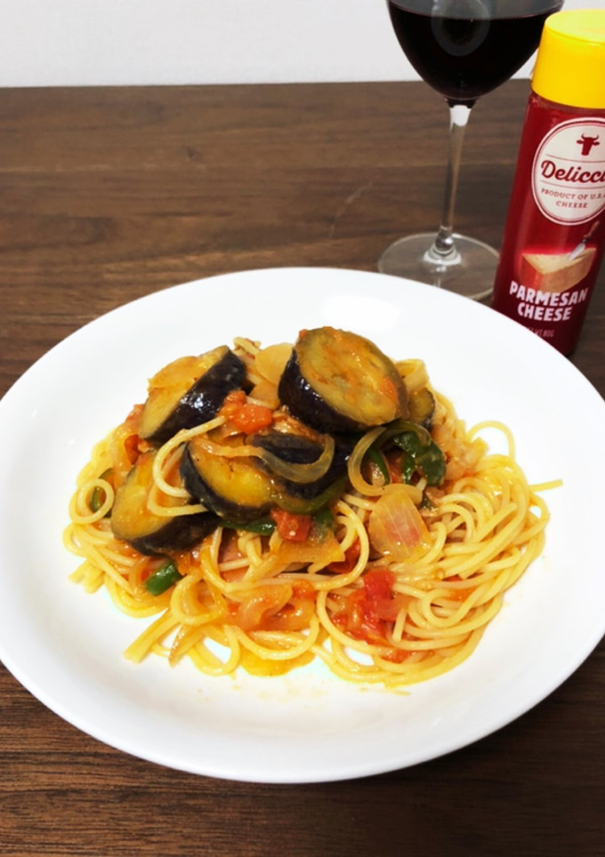 簡単！ナスとトマトのパスタ-レシピのメイン写真