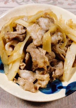 簡単!菊芋と豚肉の生姜焼き-レシピのメイン写真
