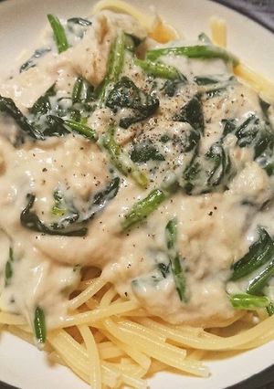 牛乳消費☆ツナほうれん草のクリームパスタ-レシピのメイン写真
