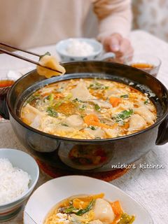 大阪王将冷凍水餃子でギョーザ鍋-レシピのメイン写真