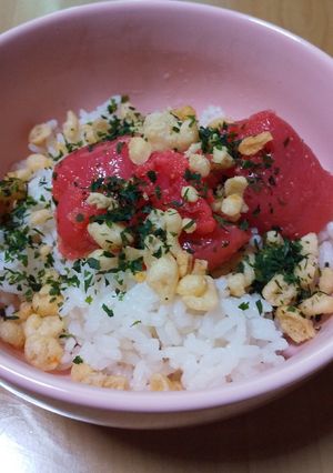 天かすの食感に笑み♪青さが薫る明太子ご飯-レシピのメイン写真