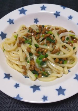 たっぷりネギと納豆の焼きうどん-レシピのメイン写真