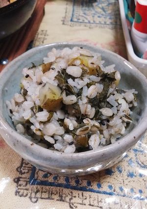 じゃがいもとかぶ菜の炊き込みご飯(簡単)-レシピのメイン写真