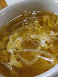 豆もやしの卵スープ-レシピのメイン写真