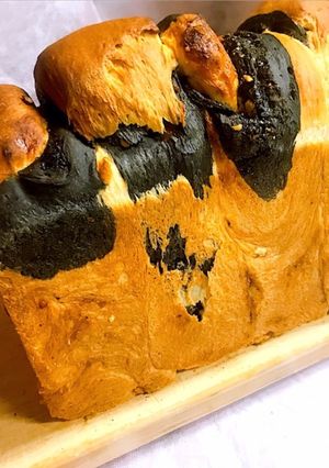 ココアと竹墨、ナッツのクリスタリゼ食パン-レシピのメイン写真