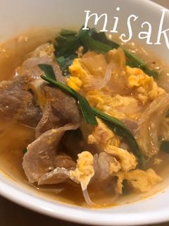 豚キムチ☆たまごスープ☆plus春雨-レシピのメイン写真