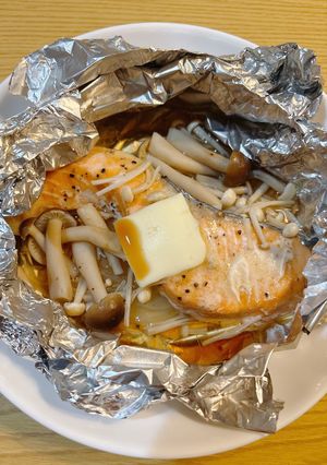 鮭のホイル焼き(ぽん酢バター)-レシピのメイン写真
