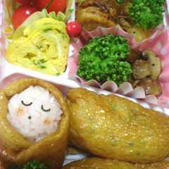 รูปของ キャラ弁♪赤ちゃん稲荷寿司