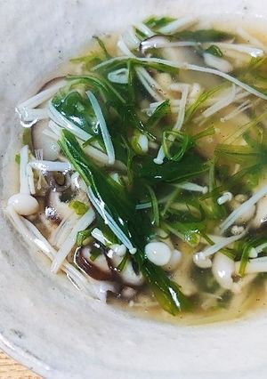 簡単♪ 椎茸&エノキと水菜の和風だし餡♪-レシピのメイン写真