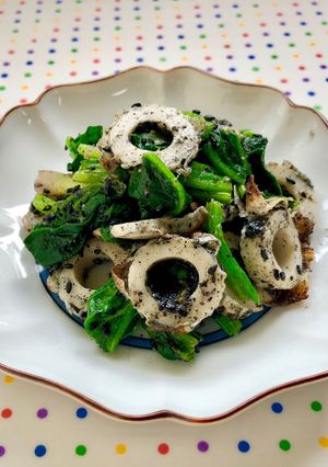 ほうれん草と竹輪の胡麻味噌和え◆副菜-レシピのメイン写真