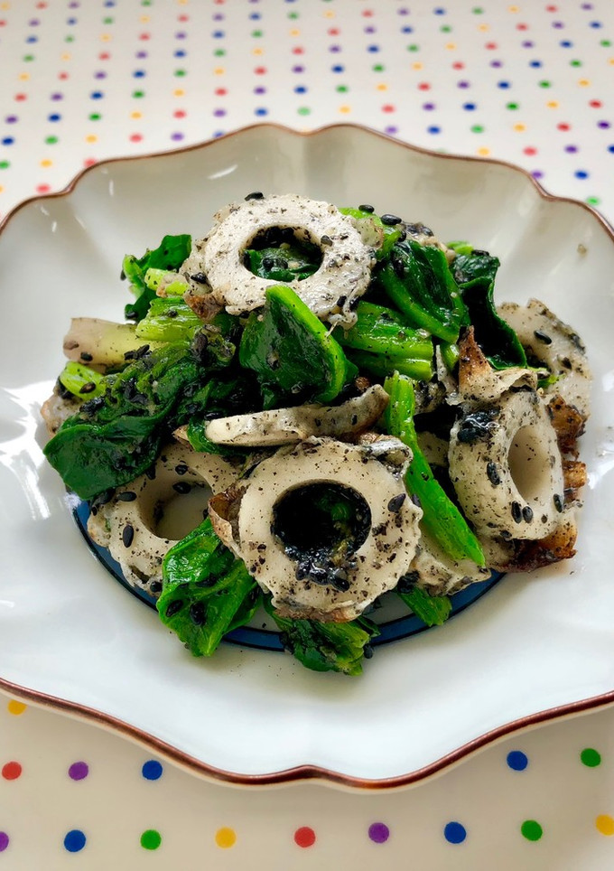 ほうれん草と竹輪の胡麻味噌和え◆副菜-レシピのメイン写真