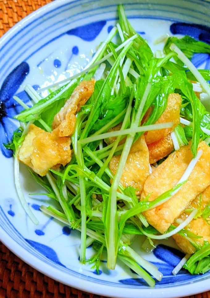 水菜と油揚げのサラダ-レシピのメイン写真